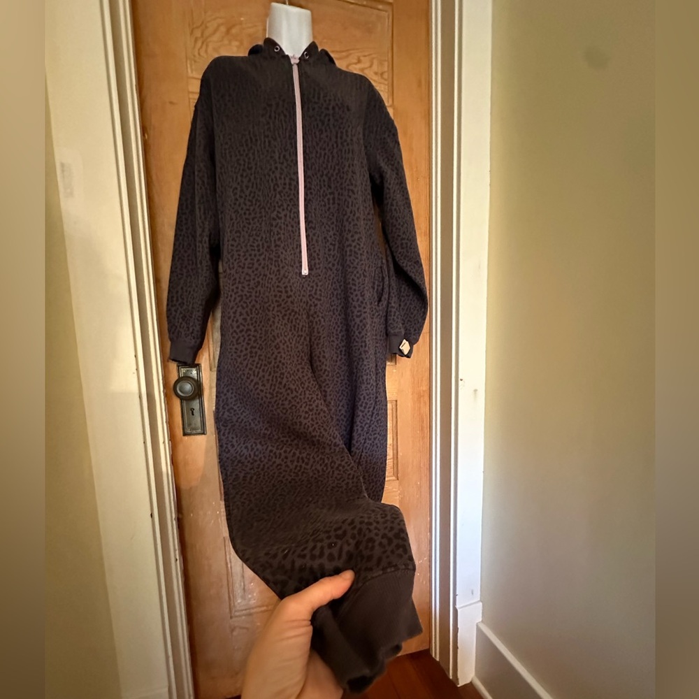 Fabletics Forever Fleece Hooded Onesie Size:L